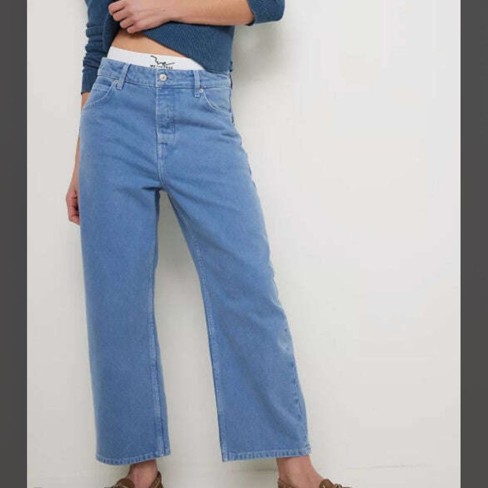Free People We the Free Deep Trance Dropped Boyfriend Jeans in Ocean NWOT